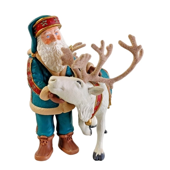 1998 Santa's Deer Friend (Santa Claus) Hallmark Keepsake Christmas Tree Ornament - QX6583