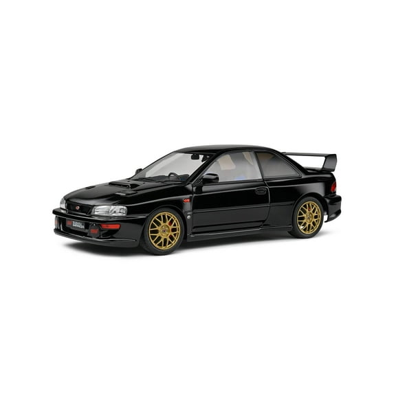 1998 Subaru Impreza 22B RHD (Right Hand Drive) Black with Gold Wheels 1/18 Diecast Model Car by Solido