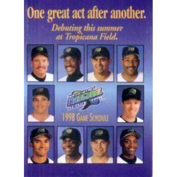 1998 Tampa Bay Devil Rays Inaugural pocket Schedule