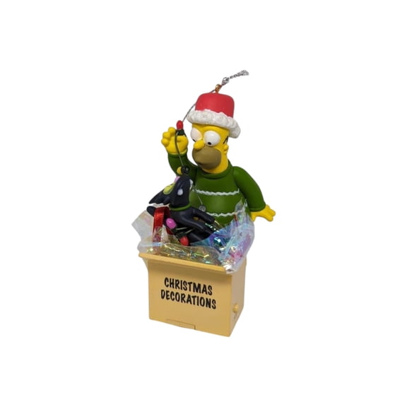 1998 The Simpsons Homer Snowball Talking Christmas Ornament (Heirloom Collection) Carlton Cards Christmas Tree Ornament CXOR-113R