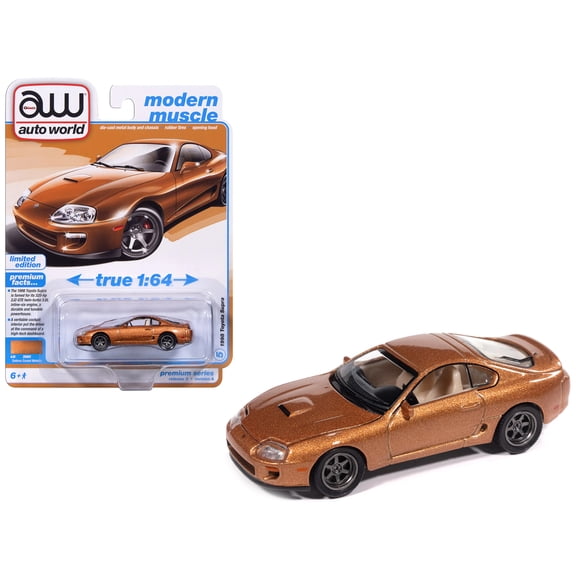 1998 Toyota Supra Sedona Sunset Bronze Metallic "Modern Muscle" Series 1/64 Diecast Model Car by Auto World