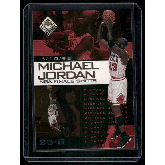1998 Upper Deck UD Choice NBA Finals Shots Michael Jordan 23-G Chicago Bulls Basketball Card