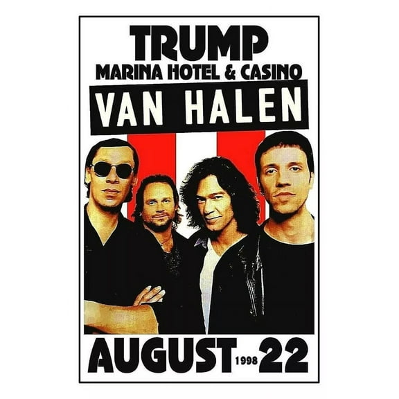 1998 Van Halen Concert Poster Wall Art Print in Donald * Hotel 11 x 17 Inch Poster