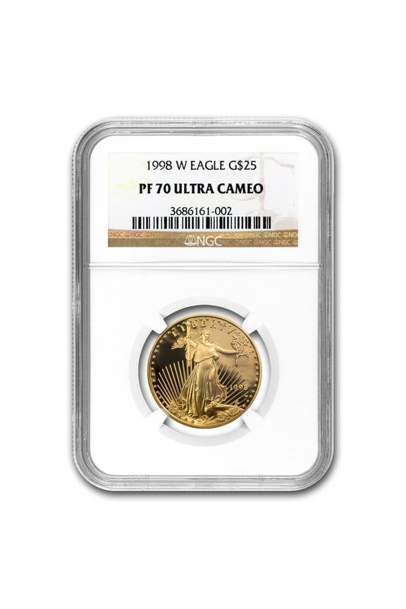 1998-W 1/2 oz Proof American Gold Eagle PF-70 NGC