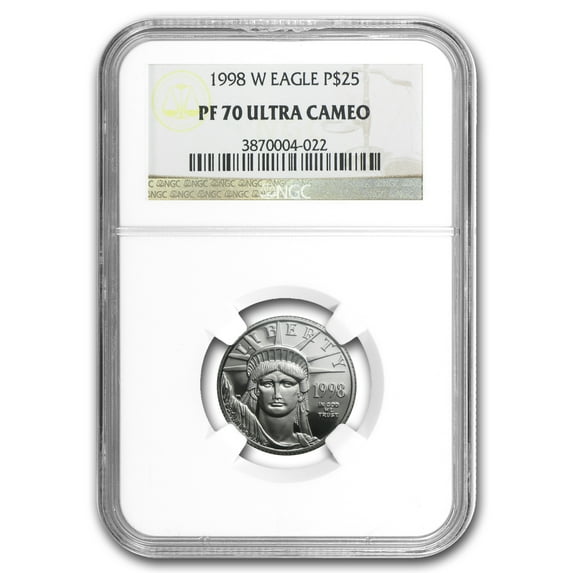 1998-W 1/4 oz Proof American Platinum Eagle PF-70 UCAM NGC