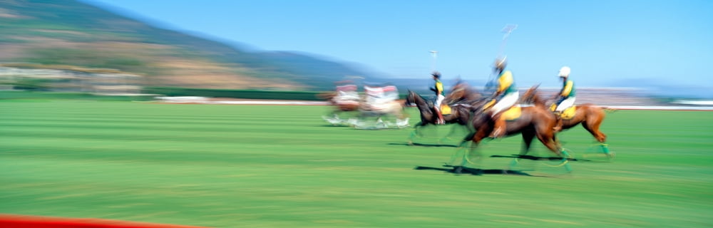 1998 World Polo Championship Santa Barbara Polo and Racquet Club Britain v Brazil Aug 21 1998 California Canvas Art - Panoramic Images (27 x 9)
