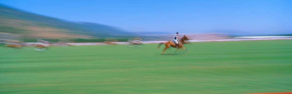 1998 World Polo Championship Santa Barbara Polo and Racquet Club Britain v Brazil Aug 21 1998 California Canvas Art - Panoramic Images (27 x 9)