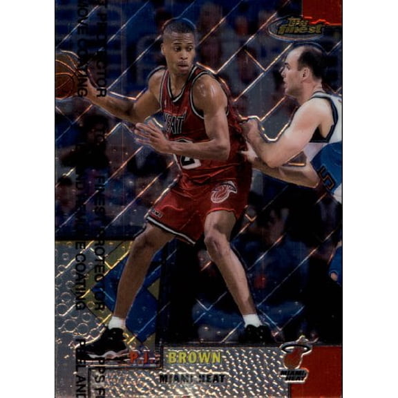 1999-00 Topps Finest #45 P.J. Brown NBA Basketball Trading Card
