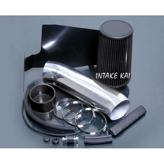 1999 2000 2001 2002 2003 Ford Excursion F-250 F-350 Super Duty 7.3 7.3L V8 Diesel OHV Turbocharged Engine Air Intake Kit + Filter (BLACK)