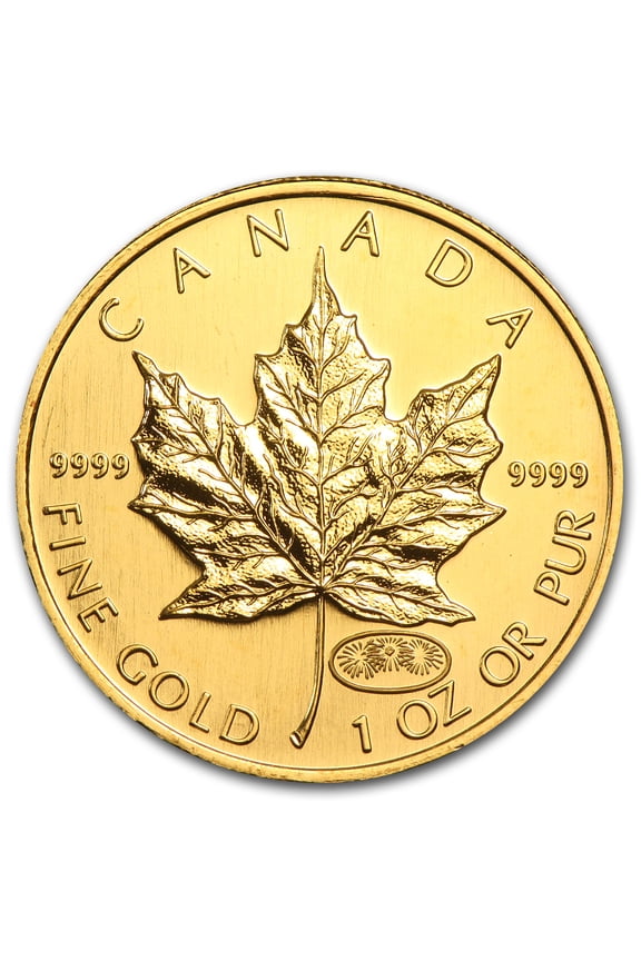 1999/2000 Canada 1 oz Gold Maple Leaf Fireworks Privy BU