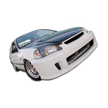 Evan-Fischer Front Bumper Cover Kit For 1999-2000 Honda Civic Sedan – Primed, No Fog Holes – 2pc (Cover & Grille)