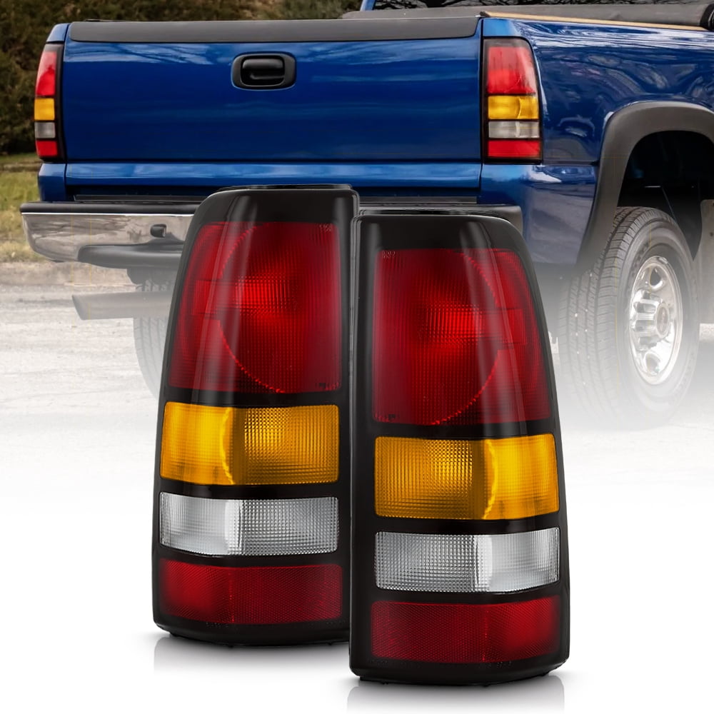 1999-2002 Chevy Silverado 1999-2006 GMC Sierra Replacement Tail Lights Lamps Set