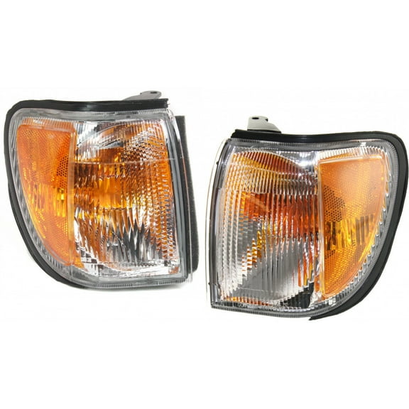 CarLights360 For 1999-2004 Nissan Pathfinder Turn Signal/Parking Light Assembly Driver and Passenger Side Pair DOT Certified w/ Bulbs | NI2520127 NI2521127