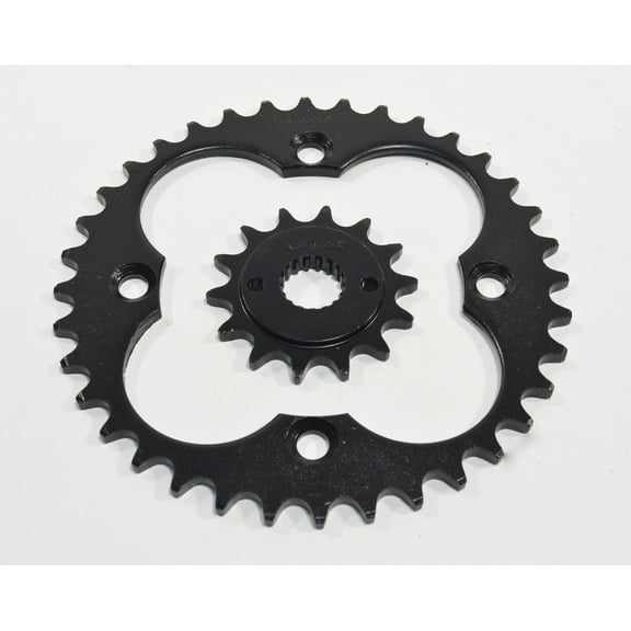 1999-2004 Honda TRX400EX 400EX 14 Tooth Front & 36 Tooth Rear Silver Sprocket
