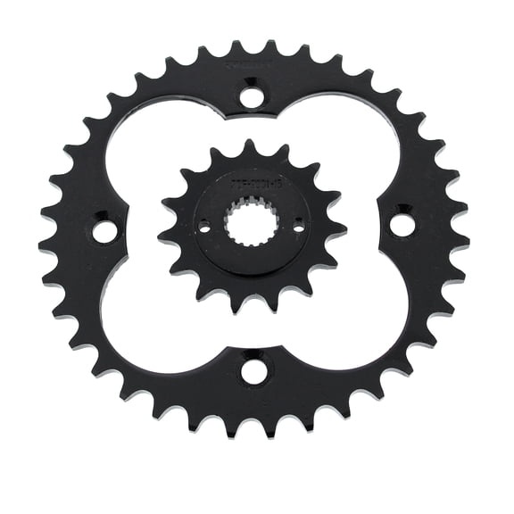 1999-2004 Honda TRX400EX 400EX 15 Tooth Front & 36 Tooth Rear Black Sprocket