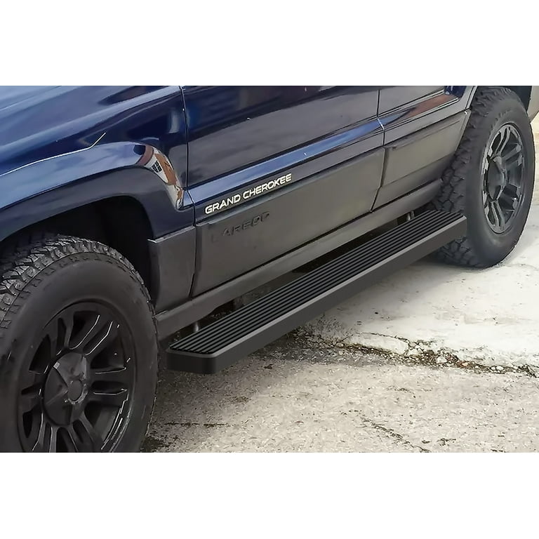 1999 2004 Jeep Grand Cherokee 4 Door Black Finish 5 Inch Door to Door Side Bar Side Step Running Board