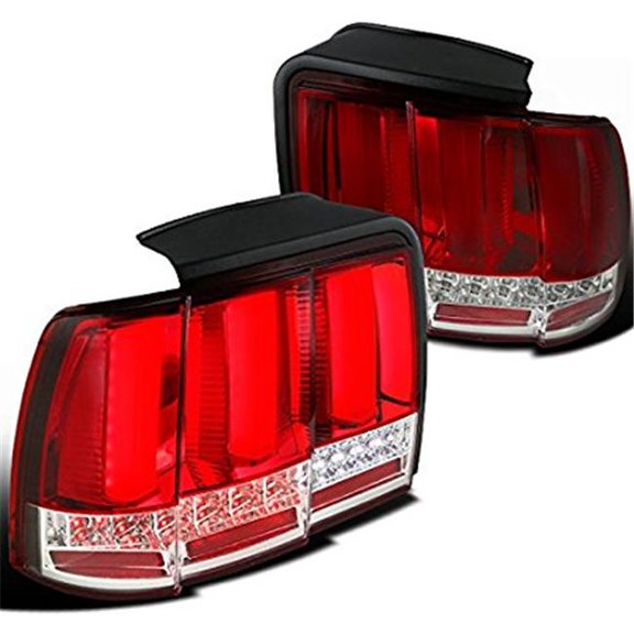 1999 - 2004 Sequential LED Tail Lights for Ford Mustang - Red