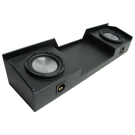 1999-2006 Chevy Silverado Ext Truck Harmony A122 Dual 12" Rhino Coated Sub Box