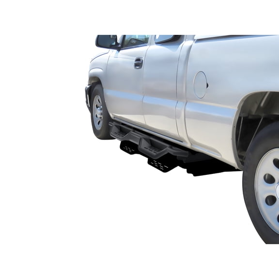 1999-2006 Chevy Silverado/GMC Sierra Extended Cab (Incl. 07 Classic)3500 Extended Cab Carbon Steel Black Finish Round Tube Drop Style Side Step Running Board