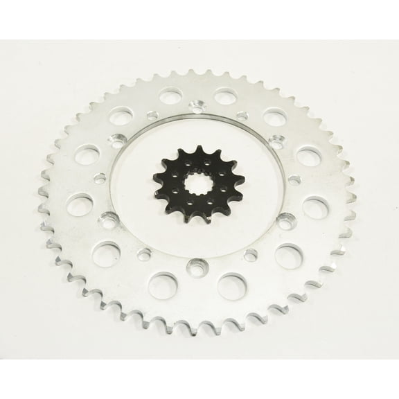 1999-2008 Kawasaki KX250 250 13 Tooth Front and 47 Tooth Rear Silver Sprocket