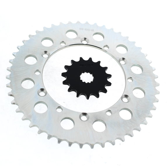 1999-2008 Kawasaki KX250 250 15 Tooth Front and 48 Tooth Rear Silver Sprocket