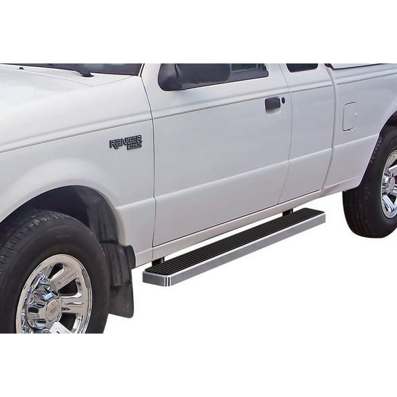 1999-2011 Ford Ranger Super Cab 4 Door/ 1999-2011 Ford Ranger EDGE Super Cab 4 Door/ 1999-2011 Mazda B-Series Super Cab 4 Door Hairline Finish 5 Inch Door to Door Side Bar Side Step Running Board