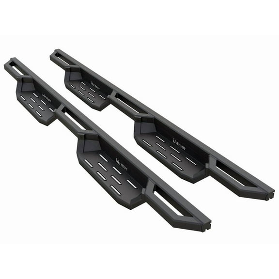 APS Black Square Tube Drop Nerf Bars Fit 99-16 Ford F250-F550 Reg Rocker Panel