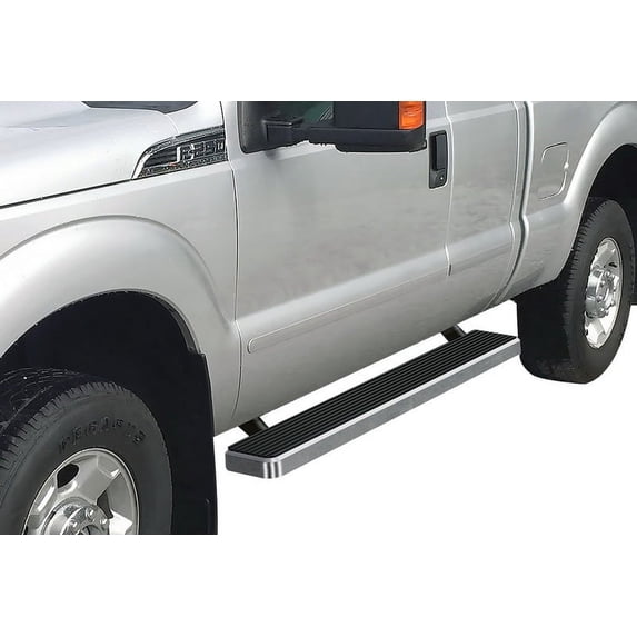 1999-2016 Ford F-250/F-350/F-450/F-550 Super Duty Super Cab Hairline Finish 5 Inch Door to Door Side Bar Side Step Running Board