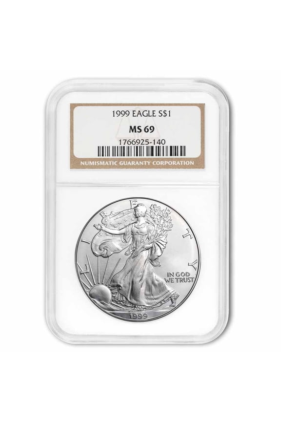 1999 American Silver Eagle MS-69 NGC