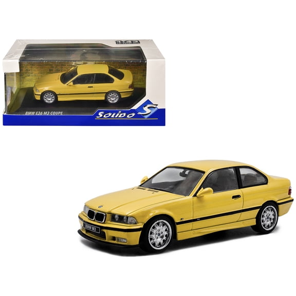 1999 BMW E36 M3 Coupe Dakar Yellow 1/43 Diecast Model Car by Solido