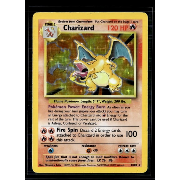 1999 Base Set Charizard Holo Rare #4/102