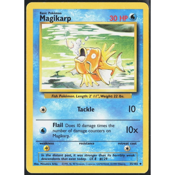 1999 Base Set Magikarp Uncommon #35/102