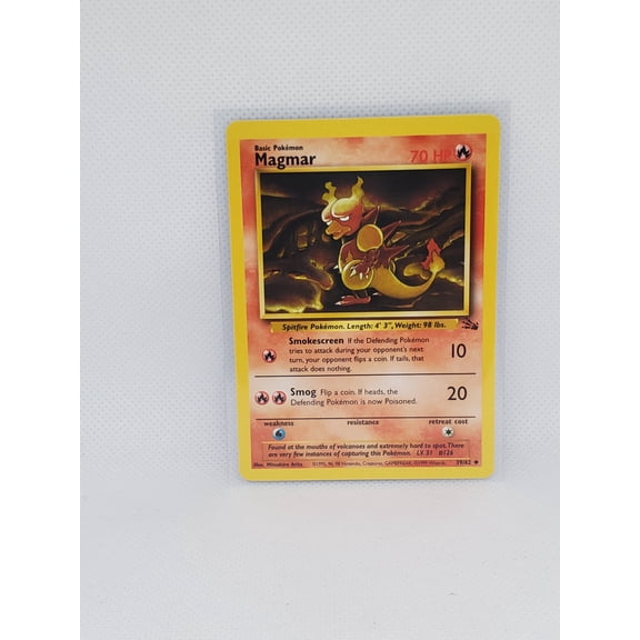 1999 Base Set Magmar Uncommon 39/62 English Pokmon Trading Card