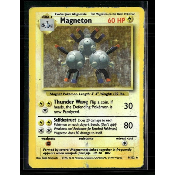 1999 Base Set Magneton Holo Rare #9/102