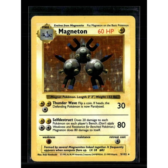1999 Base Set Magneton Holo Rare #9/102