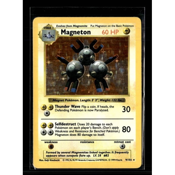 1999 Base Set Magneton Holo Rare #9/102