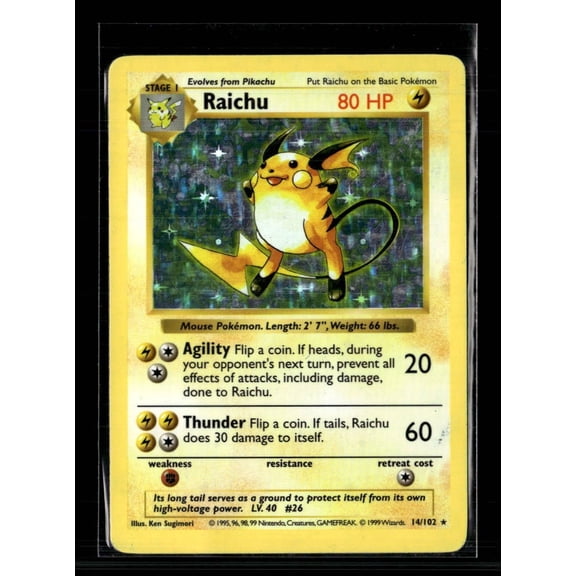 1999 Base Set Raicu Holo Rare #14/102