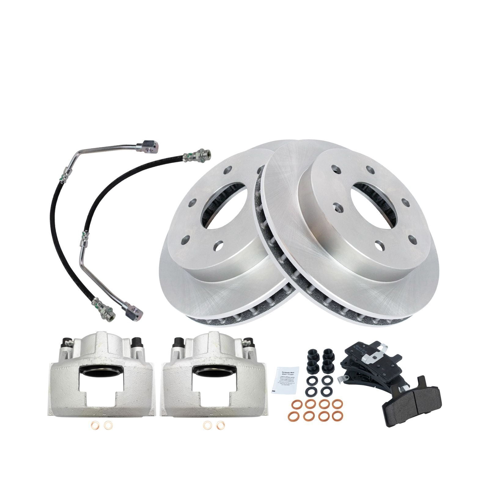 Front Brake Pad & Rotor Kit - Premium Posi Metallic For GM SUV Truck (2002-2005 Models)
