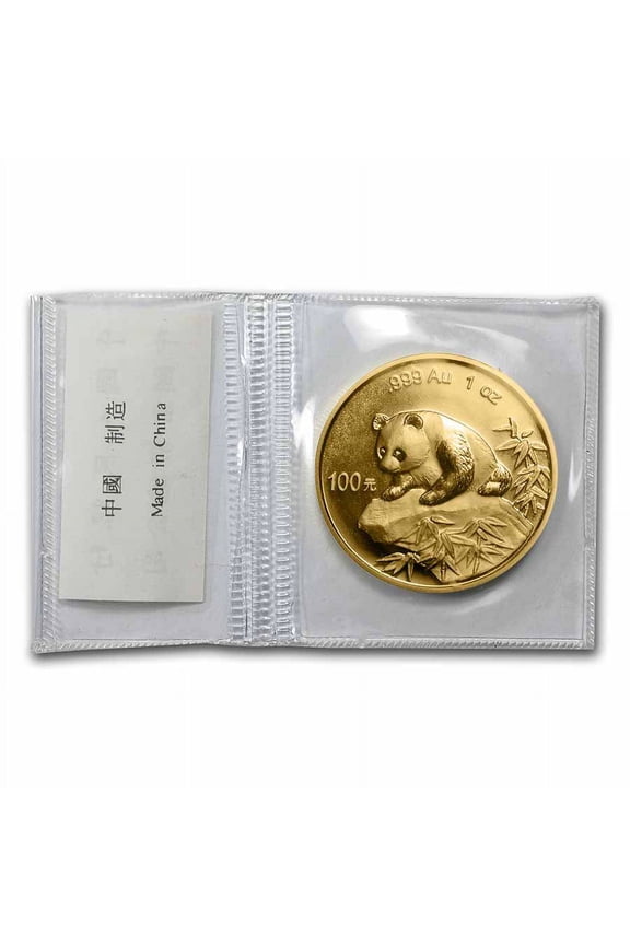 1999 China 1 oz Gold Panda Large Date BU (Sealed)