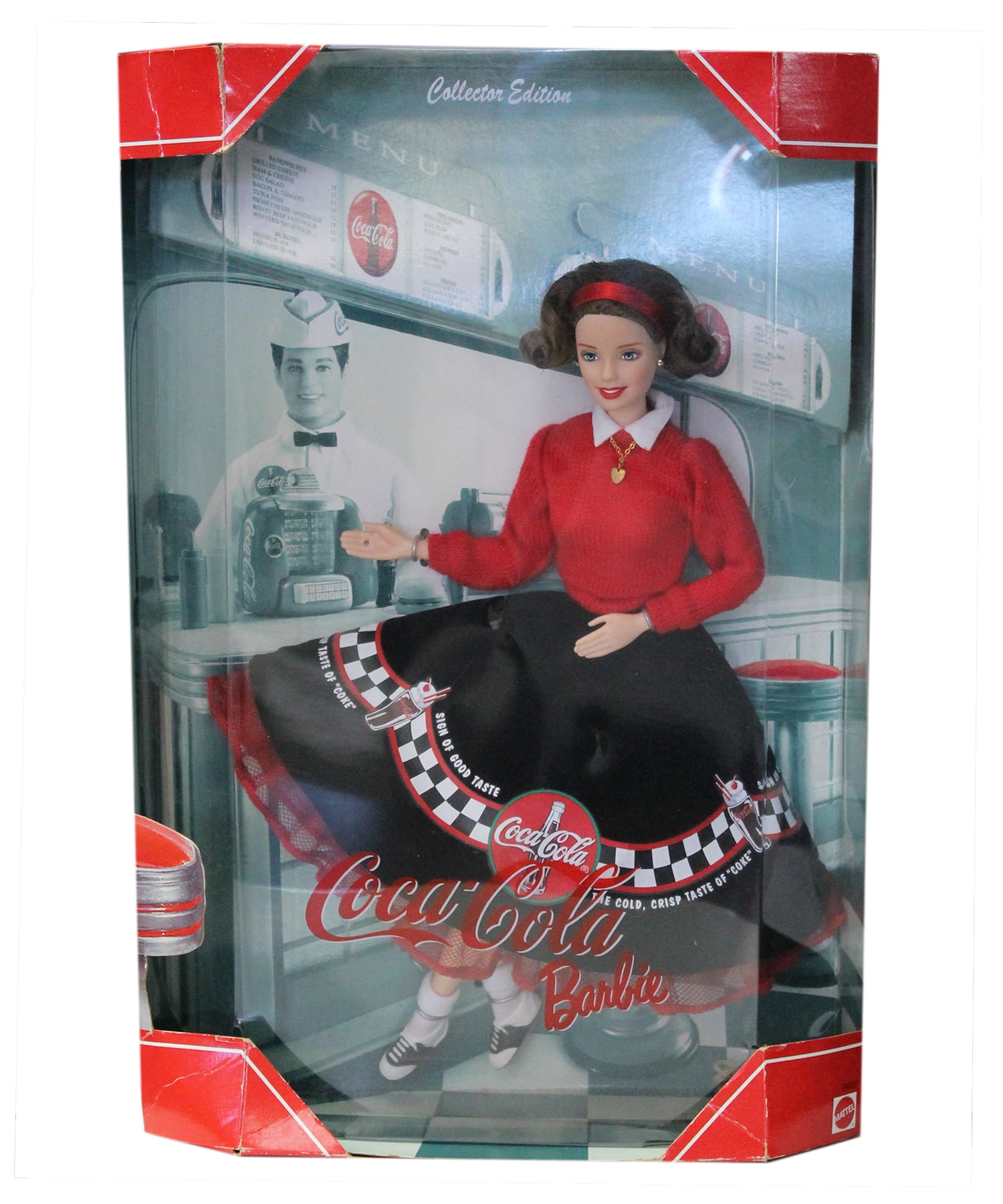 1999 Coca-Cola Soda Fountain Barbie, NRFB, (24637) Non-Mint Box