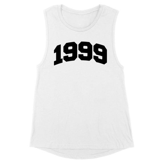 1999 College Style Women's Muscle Tank Large White