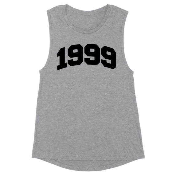 1999 College Style Women's Muscle Tank X-Large Heather Grey