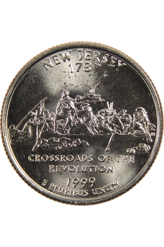 1999 D New Jersey State Quarter BU Uncirculated Clad 25c Coin