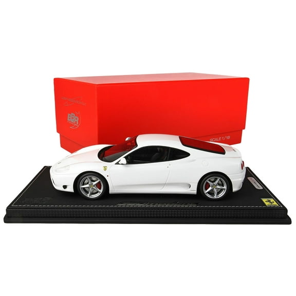 1999 Ferrari 360 Modena White with DISPLAY CASE Limited Edition to 84 pieces Worldwide 1/18 Model Car by BBR