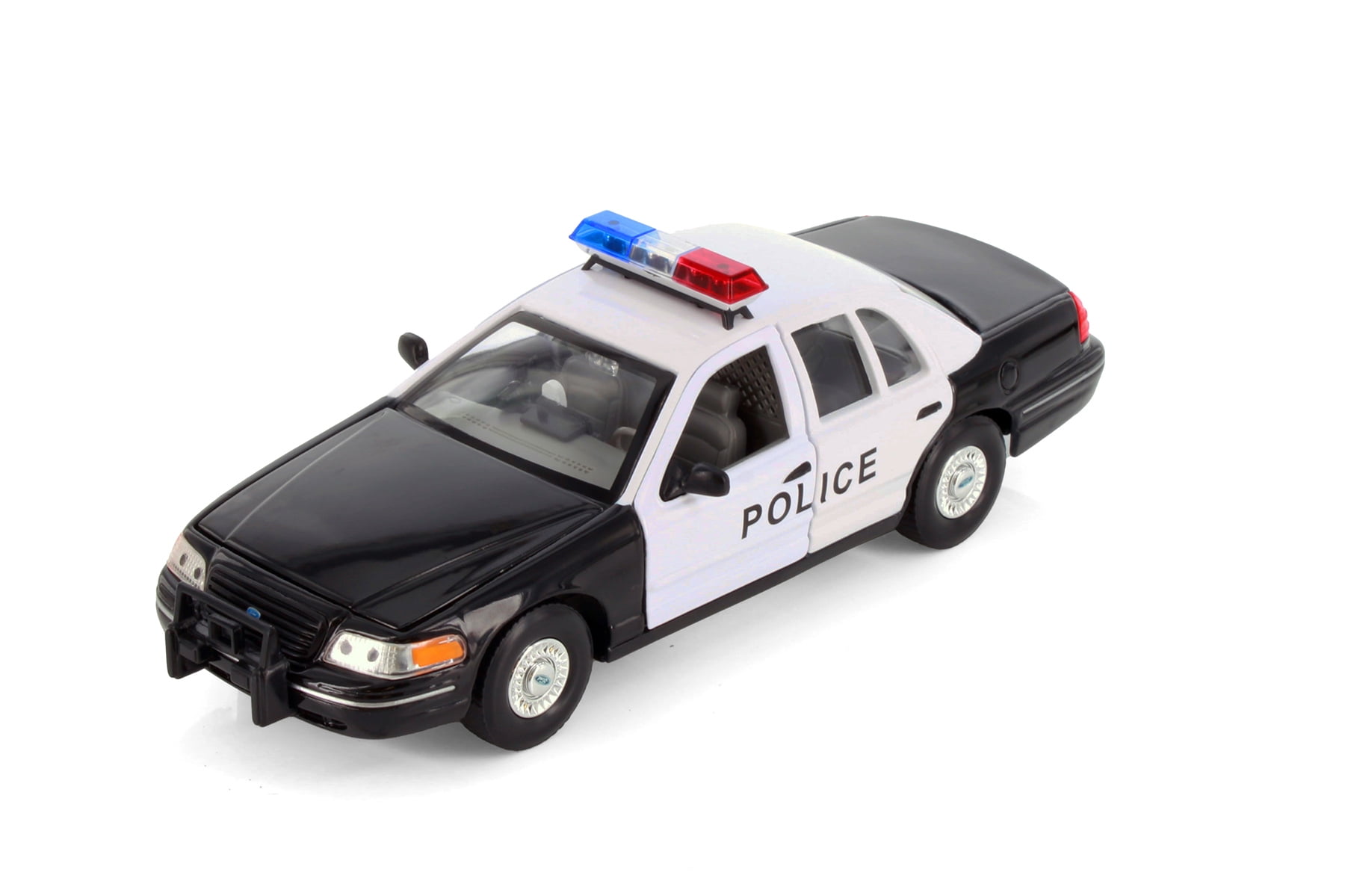 1999 Ford Crown Victoria Police, Black /White - Welly 22082PR/4D - 1/24 Scale Diecast Model Car