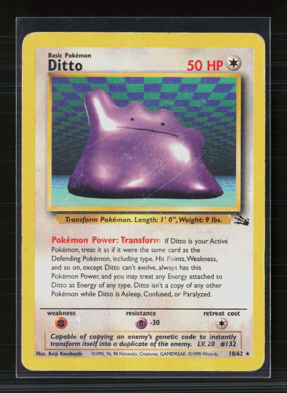 rare ditto card Pokemon If Ditto is your Active Pokemon Ditto - 132/165 - Holo