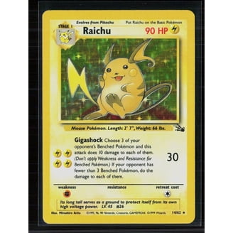original raichu pokemon card value 1995 Raichu Holographic Pokmon card Rare 14/62