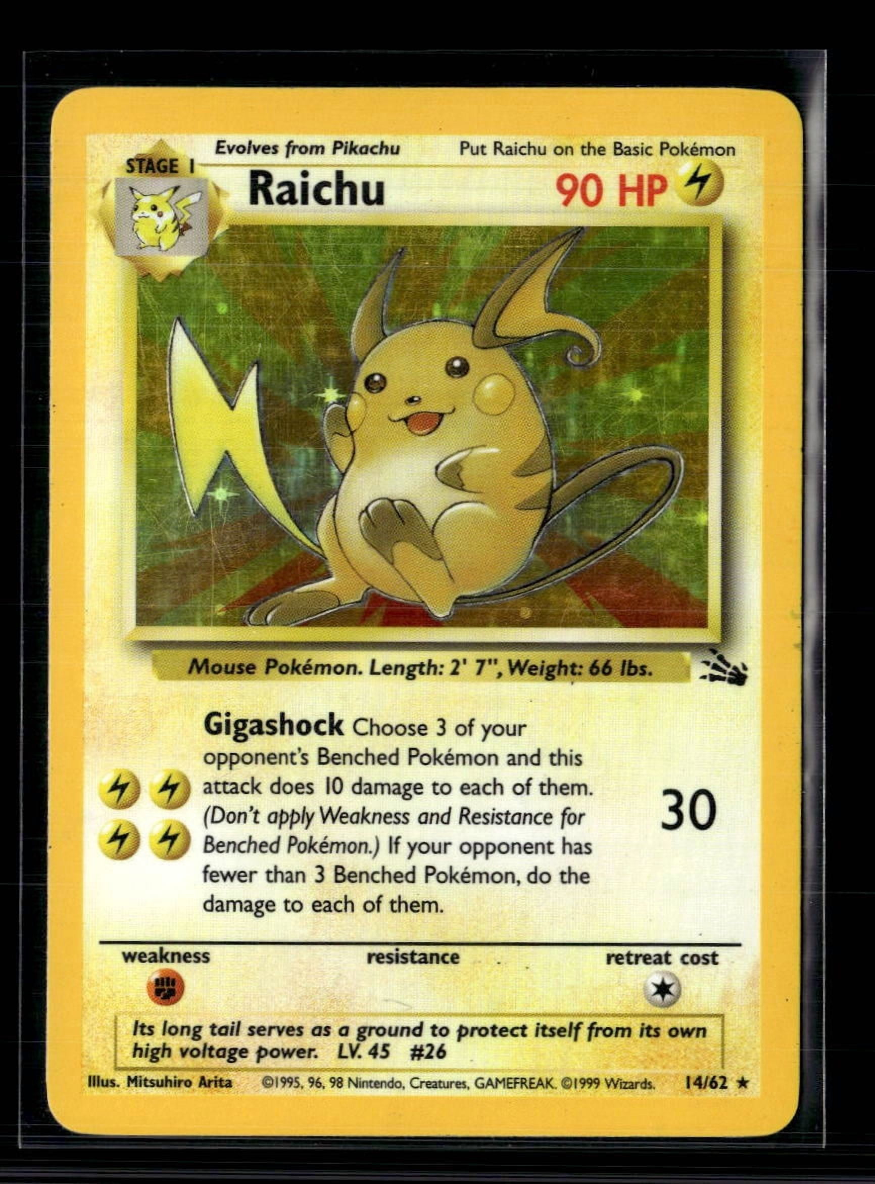 raichu pokemon card rare Pokemon Fossil Holo Card main image 0