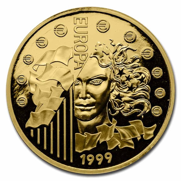 1999 France 1 oz Gold Proof 655.957 Francs Euro Conversion