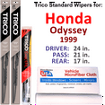 thumbnail image 1 of 1999 Honda Odyssey Wiper Blades (Set of 3) w/Rear Wiper, 1 of 3
